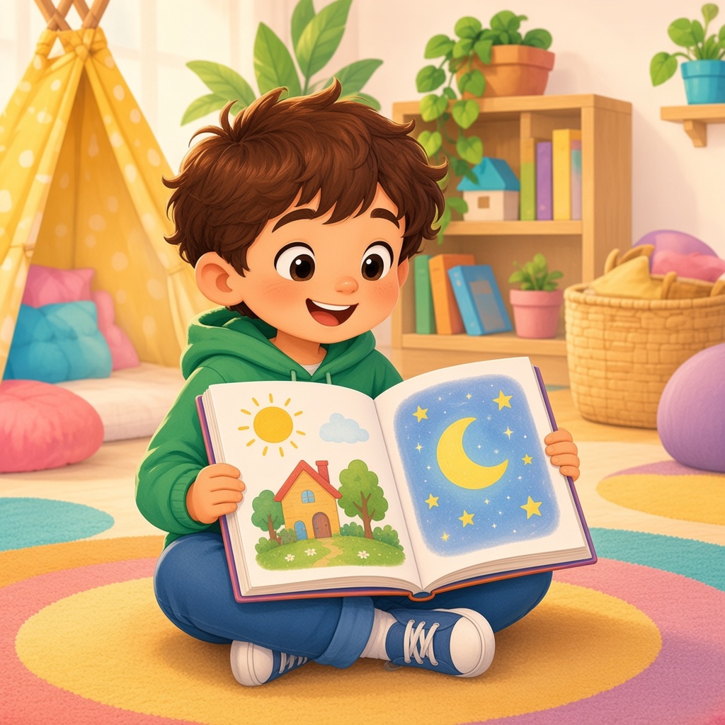Children reading a story